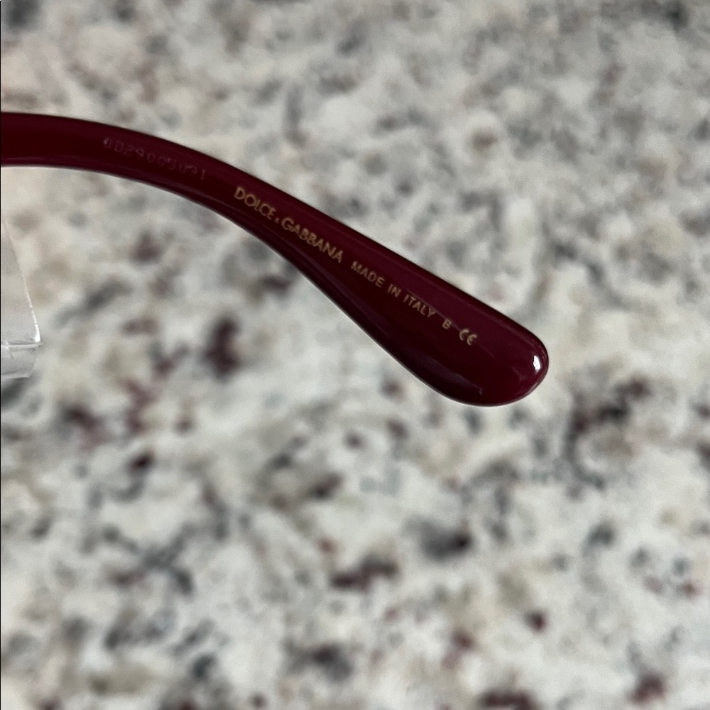 Dolce & Gabbana Red and Gold Sunglasses - Picture 4 of 4